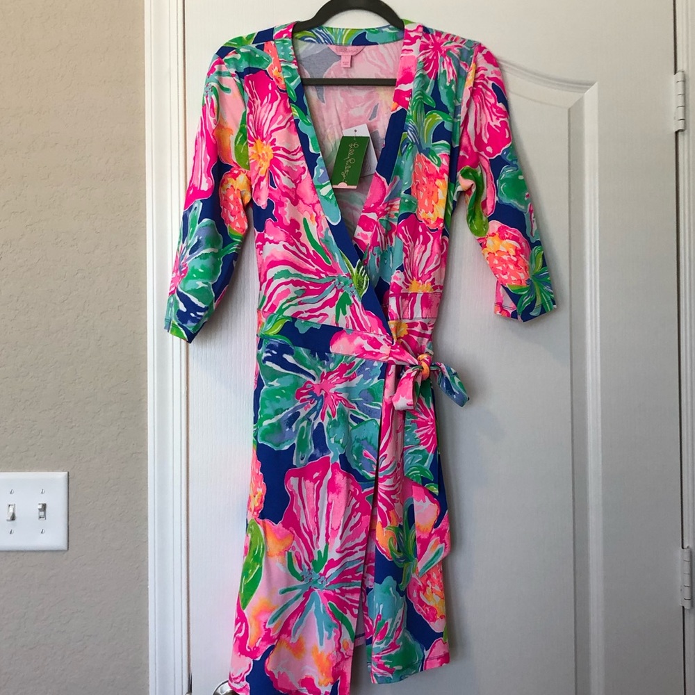 NWT Lilly Pulitzer Marvista Wrap Dress Sz LG